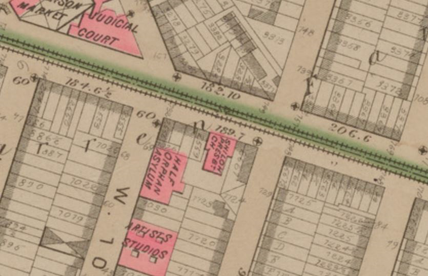 Fig. 4. The Shiloh Presbyterian Church located near the “Little Africa” enclave in Greenwich Village circa 1879. (Source: New York Public Library Digital Collections)